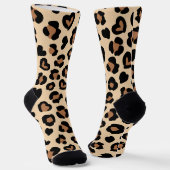 Dierenprint, Bruine luipaard, Cheetah Spots, Harte Sokken (Gebogen)