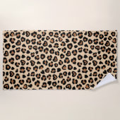 Dierenprint, Bruine luipaard, Cheetah Spots, Harte Strandlaken (Voorkant)