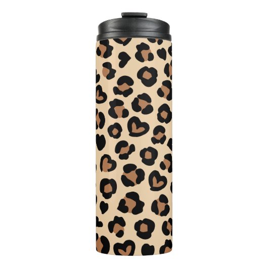 Dierenprint, Bruine luipaard, Cheetah Spots, Harte Thermosbeker (Voorkant)