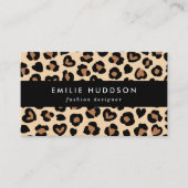 Dierenprint, Bruine luipaard, Cheetah Spots, Harte Visitekaartje (Voorkant)