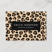 Dierenprint, Bruine luipaard, Cheetah Spots, Harte Visitekaartje (Voorkant)