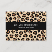 Dierenprint, Bruine luipaard, Cheetah Spots, Harte Visitekaartje (Voorkant)