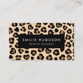 Dierenprint, Bruine luipaard, Cheetah Spots, Harte Visitekaartje (Voorkant)