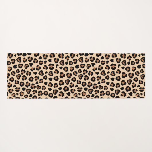 Dierenprint, Bruine luipaard, Cheetah Spots, Harte Yogamat (Achterkant (horizontaal))