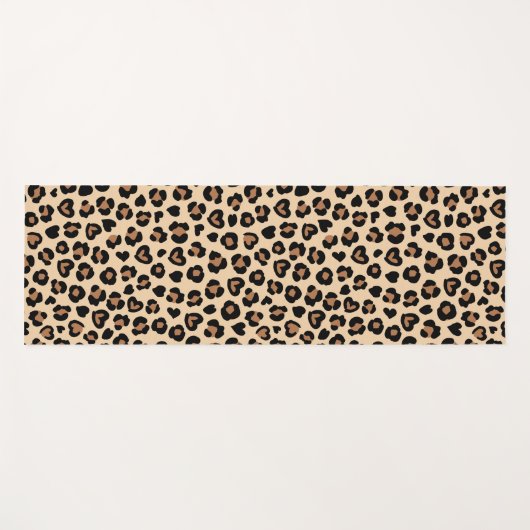 Dierenprint, Bruine luipaard, Cheetah Spots, Harte Yogamat (Voorkant (horizontaal))