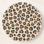 Dierenprint, Bruine luipaard, Cheetah Spots, Harte Zandsteen Onderzetter (Voorkant)