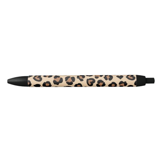 Dierenprint, Bruine luipaard, Cheetah Spots, Harte Zwarte Inkt Pen (Voorkant)