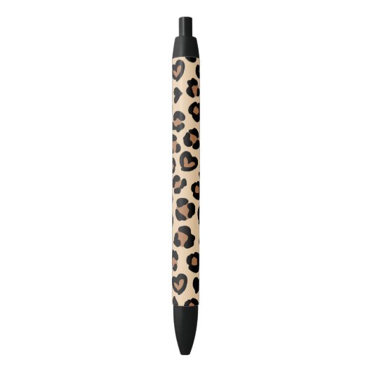 Dierenprint, Bruine luipaard, Cheetah Spots, Harte Zwarte Inkt Pen (Voorkant Verticaal)