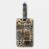 Dierenprint - dubbelzijdig Bagagelabel (Achterkant verticaal)