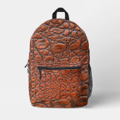 Dierenprint Faux Alligator Bedrukte Rugzak (Voorkant)