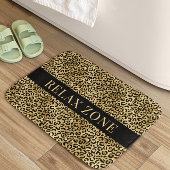 Dierenprint Faux Gold Black Badmat