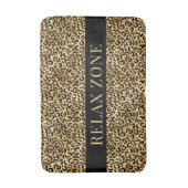 Dierenprint Faux Gold Black Badmat (Voorkant Verticaal)
