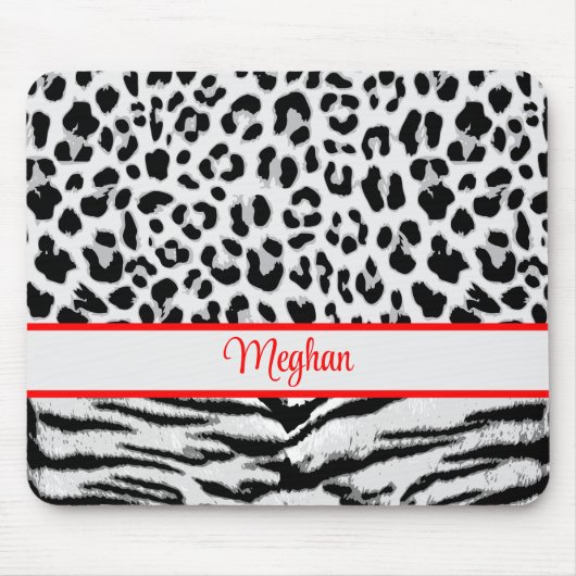 Dierenprint Gepersonaliseerde Mousepad Muismat (Voorkant)