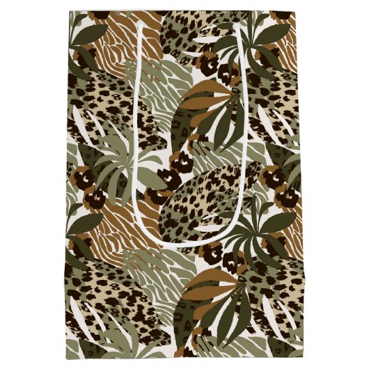 Dierenprint geschenkzak medium cadeauzakje (Achterkant)