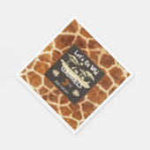 Dierenprint Giraffe Verjaardags papier servet (Hoek)