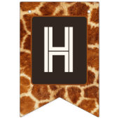 Dierenprint Giraffe Verjaardagsbunting Banner (Tweede vlag)