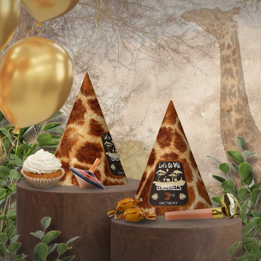 Dierenprint Giraffe Verjaardagsfeestje Pet Feesthoedjes