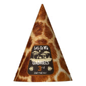 Dierenprint Giraffe Verjaardagsfeestje Pet Feesthoedjes (Voorkant)