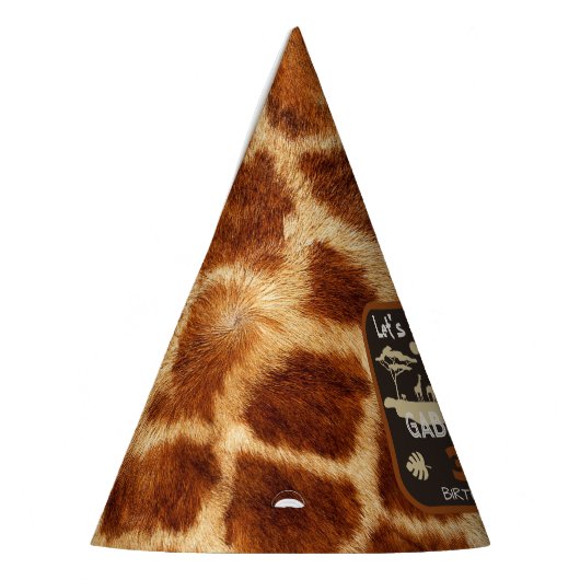 Dierenprint Giraffe Verjaardagsfeestje Pet Feesthoedjes (Links)