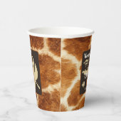 Dierenprint Giraffe Verjaardagspapier beker (Rechts)