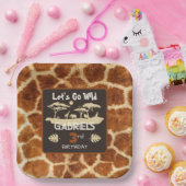 Dierenprint Giraffe Verjaardagspapier Bord (Feest)