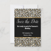 DIERENPRINT GOUD GLITTER SAVE THE DATE RSVP KAARTJE (Voorkant)