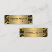 Dierenprint / Gouden Luxe Mini Visitekaartje (Voorkant / Achterkant)