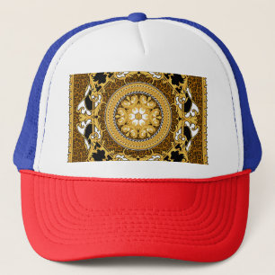 Dierenprint Gouden rollen Zijde Trucker Pet