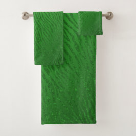 Dierenprint Groen Glitter Glam Bad Handdoek