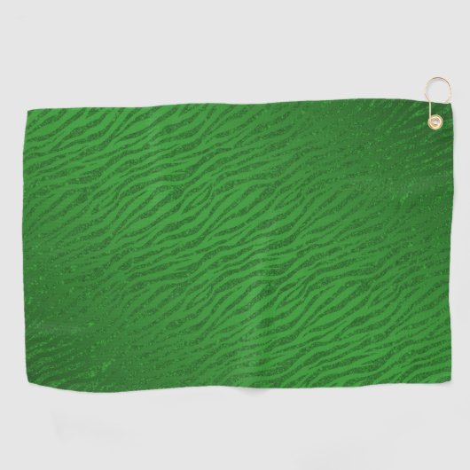 Dierenprint Groen Glitter Glam Golfhanddoek (Horizontaal)