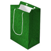 Dierenprint Groen Glitter Glam Medium Cadeauzakje (Voorkant Gekanteld)
