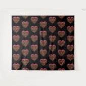Dierenprint Harten Patroon  Wandkleed (Voorkant (horizontaal))
