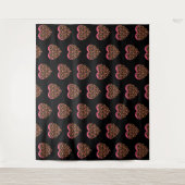 Dierenprint Harten Patroon  Wandkleed (Voorkant)
