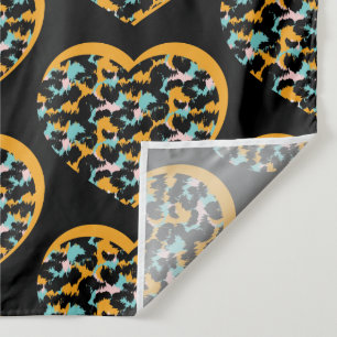 Dierenprint Harten Patroon  Wandkleed