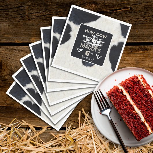 Dierenprint Heilige Koe Verjaardagspapier Servet