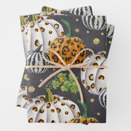 Dierenprint Herfst Pompoenen Inpakpapier Vel