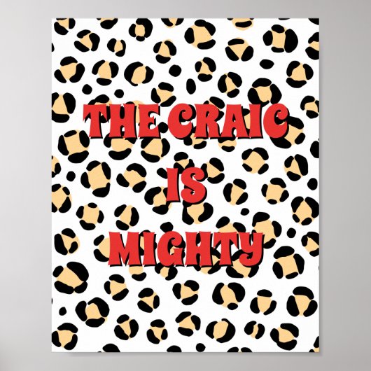 Dierenprint Ierse poster 'The craic is mighty' (Voorkant)
