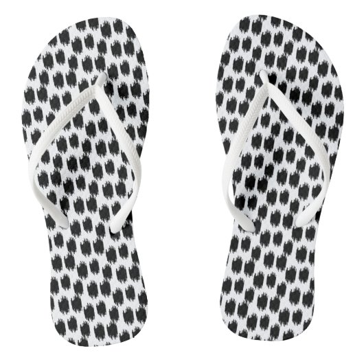 Dierenprint in zwart | Sandalen Teenslippers (Voetbed)