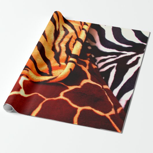 Dierenprint inpakpapier (Uitgerold)