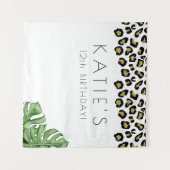 Dierenprint Laat Ons Los Gaan Feest Banner Wandkleed (Voorkant (horizontaal))