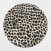 Dierenprint - Large Circle Adhesive Labels (Design 2)