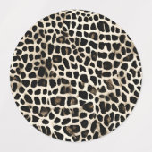 Dierenprint - Large Circle Adhesive Labels (Design 1)