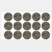 Dierenprint - Large Circle Adhesive Labels (Vel)