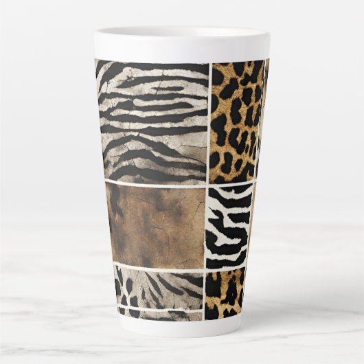 Dierenprint - Latte Mok (Voorkant)