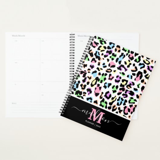 Dierenprint Leopard Chic Monogram 2026 Planner (Display)