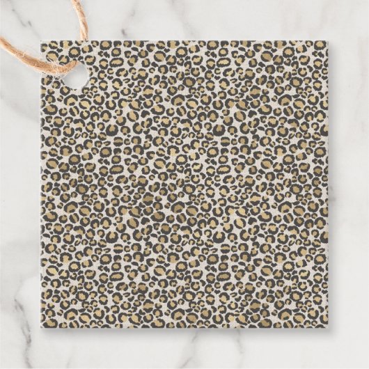 Dierenprint Leopard Chic Neutrals Fun Bedankjes Labels (Voorkant)