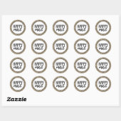 Dierenprint Leopard Happy Mail Ronde Sticker (Vel)