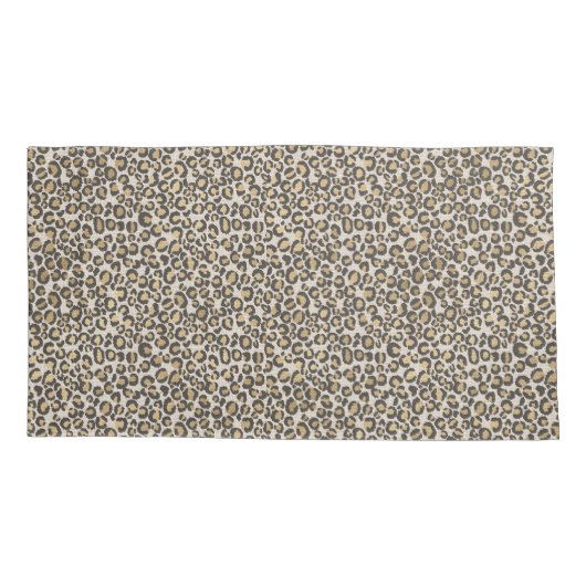 Dierenprint Leopard NAME Neutraal Chic Trendy Kussensloop (Achterkant)