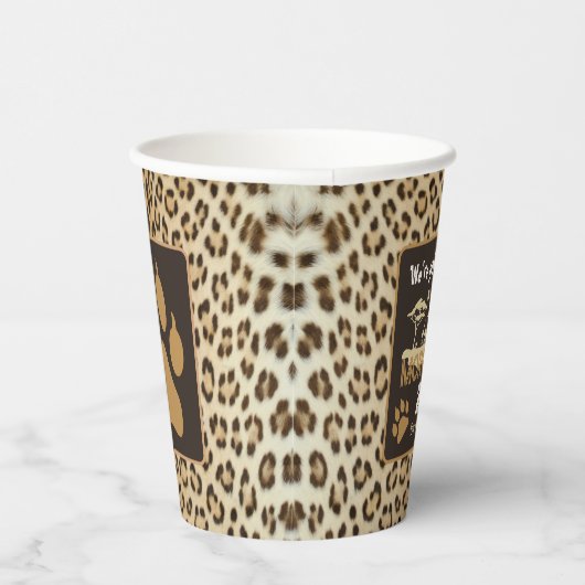 Dierenprint Leopard papieren beker (Rechts)