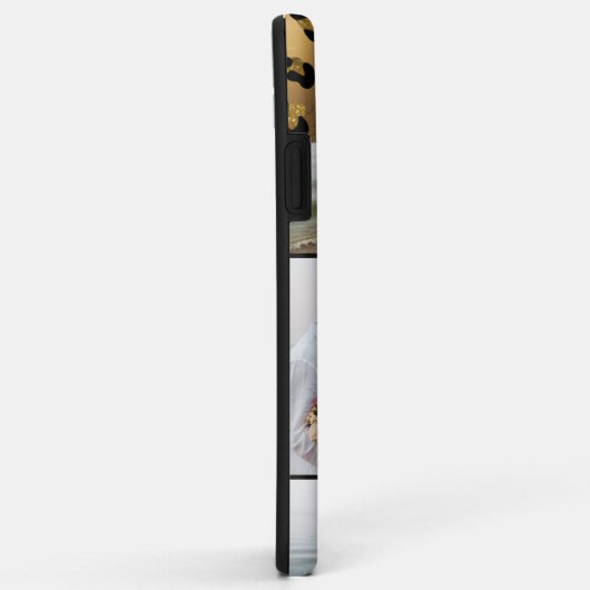 Dierenprint Leopard Zwart Goud 5 Fotocollage Case-Mate iPhone Case (Achterkant/rechts)